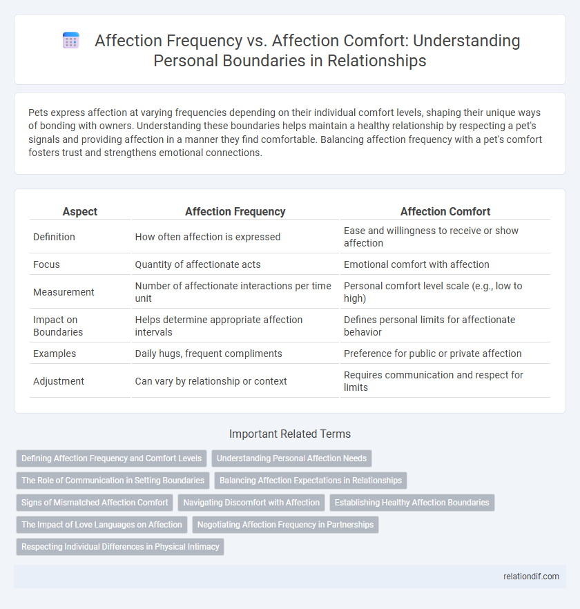 Affection Frequency vs. Affection Comfort: Understanding Personal Boundaries in Relationships