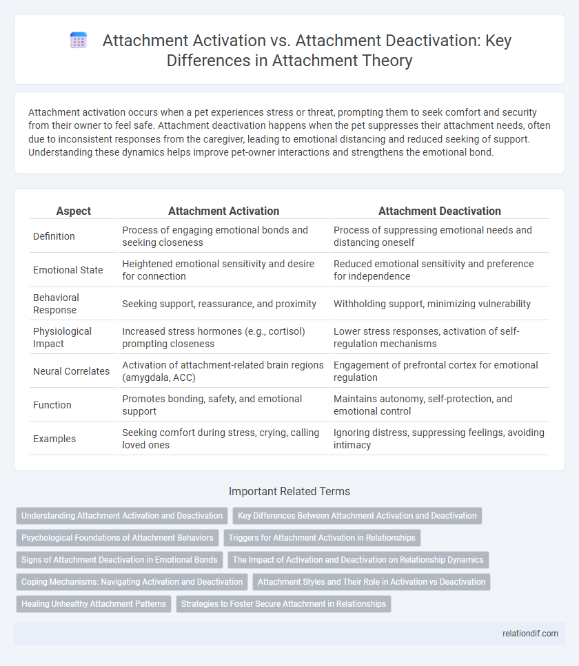 Attachment Activation vs. Attachment Deactivation: Key Differences in Attachment Theory