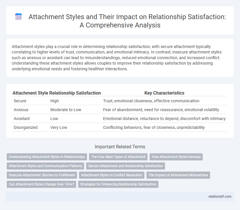 Attachment Styles and Their Impact on Relationship Satisfaction: A Comprehensive Analysis
