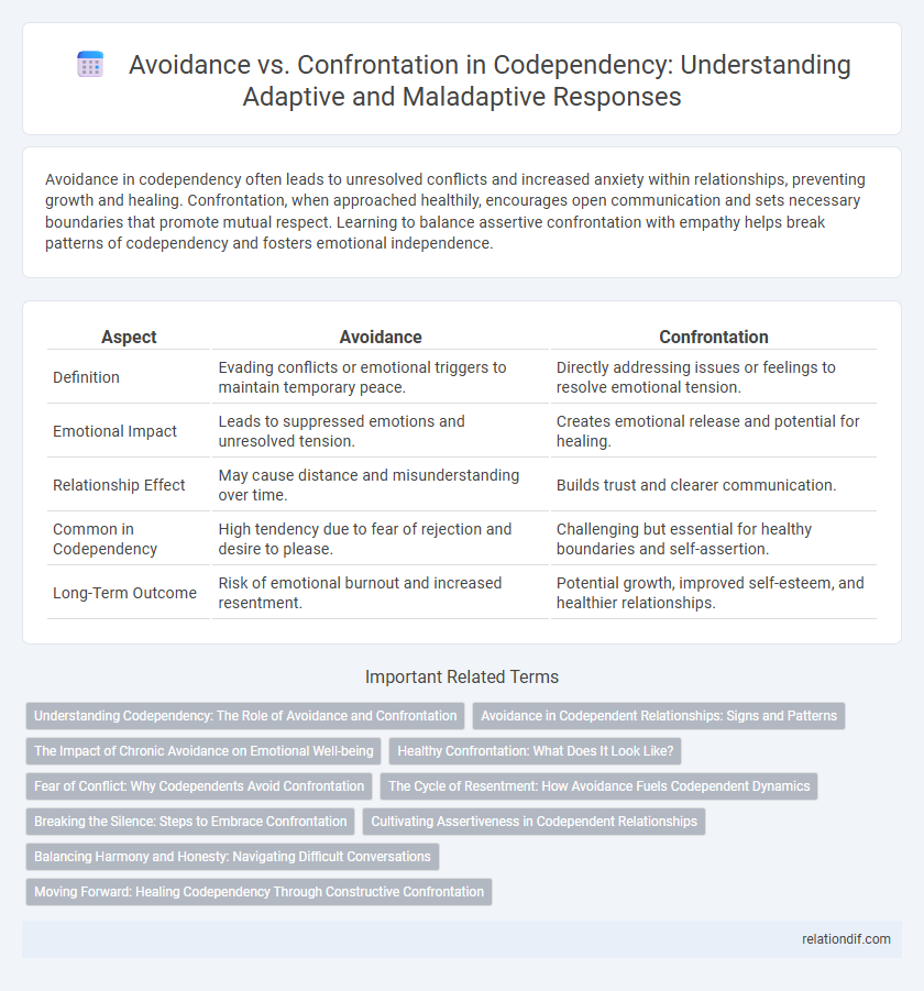 Avoidance vs. Confrontation in Codependency: Understanding Adaptive and Maladaptive Responses