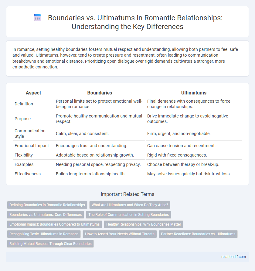Boundaries vs. Ultimatums in Romantic Relationships: Understanding the Key Differences