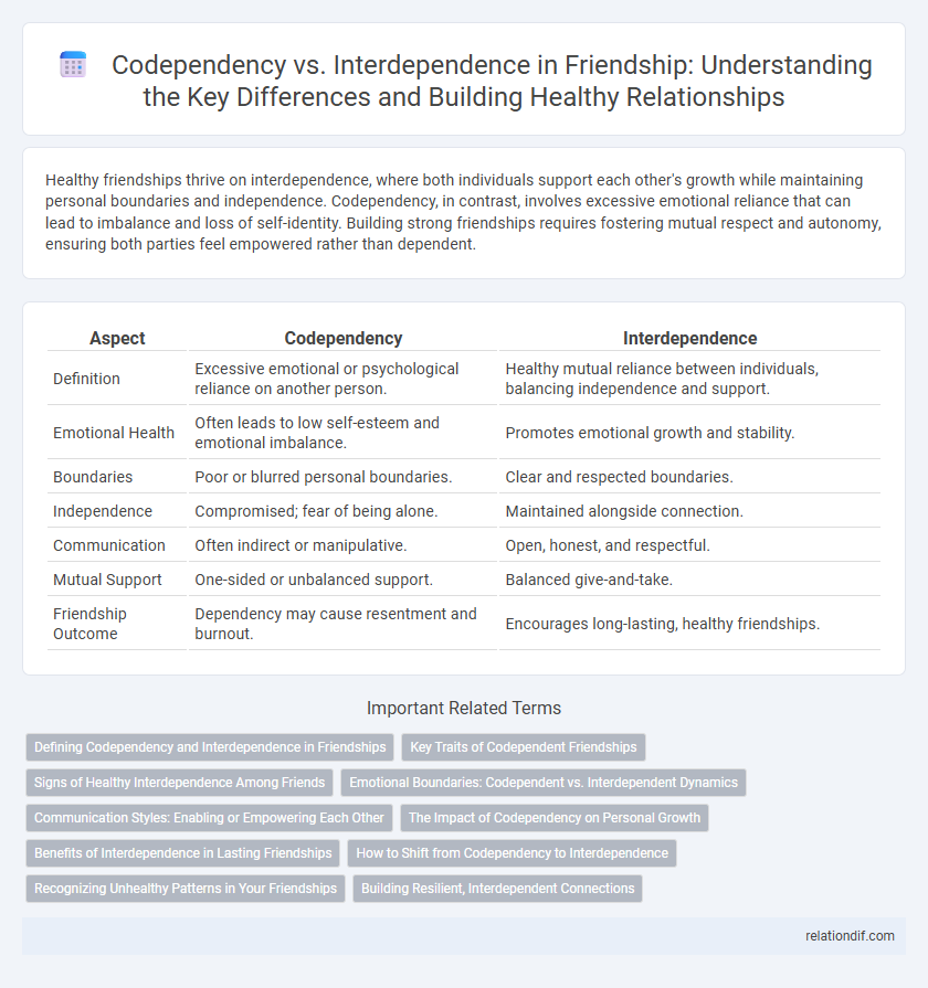 Codependency vs. Interdependence in Friendship: Understanding the Key Differences and Building Healthy Relationships