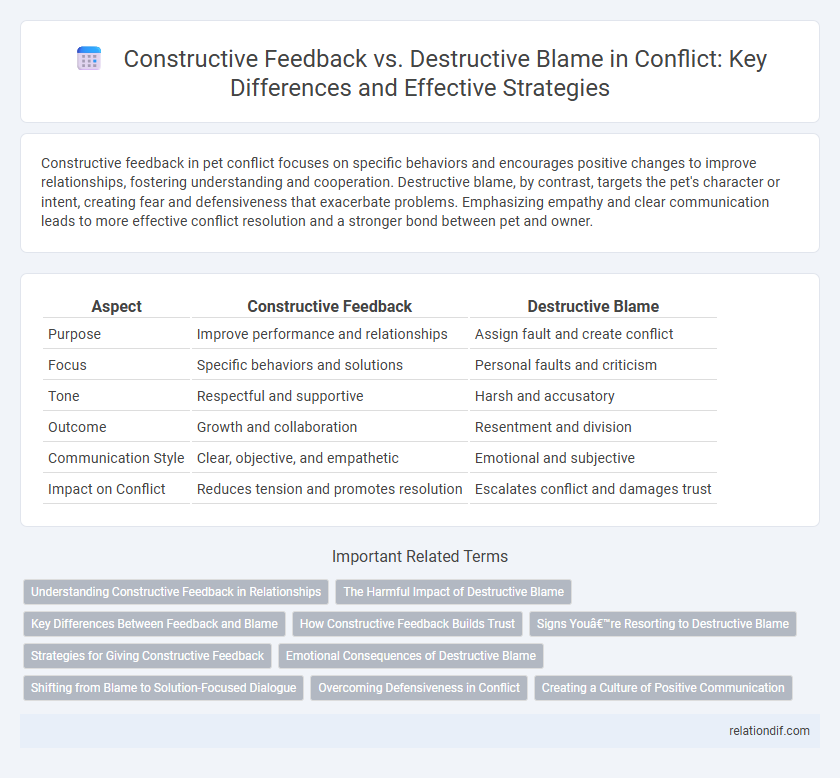 Constructive Feedback vs. Destructive Blame in Conflict: Key Differences and Effective Strategies