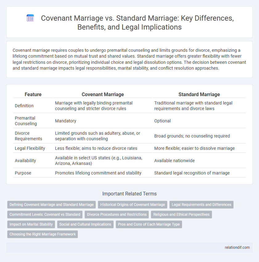Covenant Marriage vs. Standard Marriage: Key Differences, Benefits, and Legal Implications