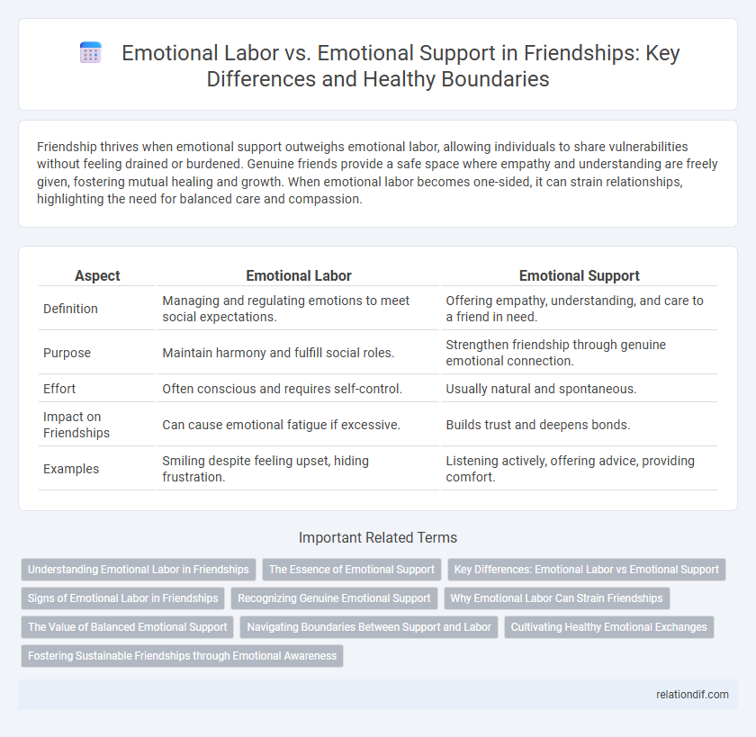 Emotional Labor vs. Emotional Support in Friendships: Key Differences and Healthy Boundaries