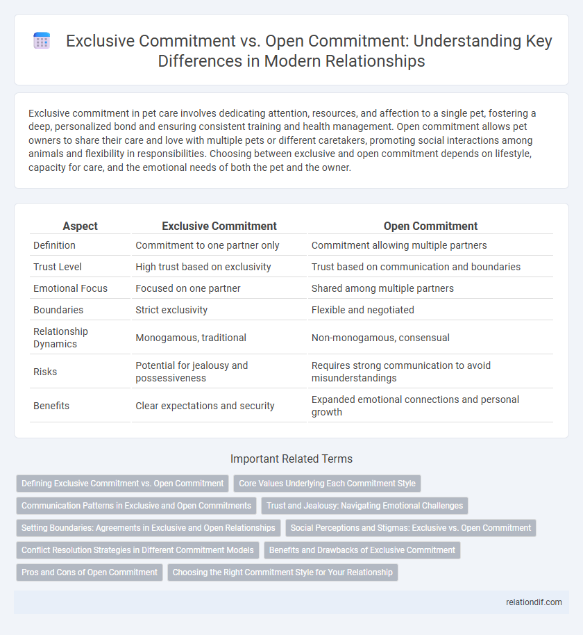Exclusive Commitment vs. Open Commitment: Understanding Key Differences in Modern Relationships