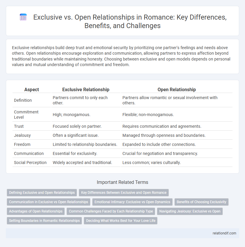 Exclusive vs. Open Relationships in Romance: Key Differences, Benefits, and Challenges