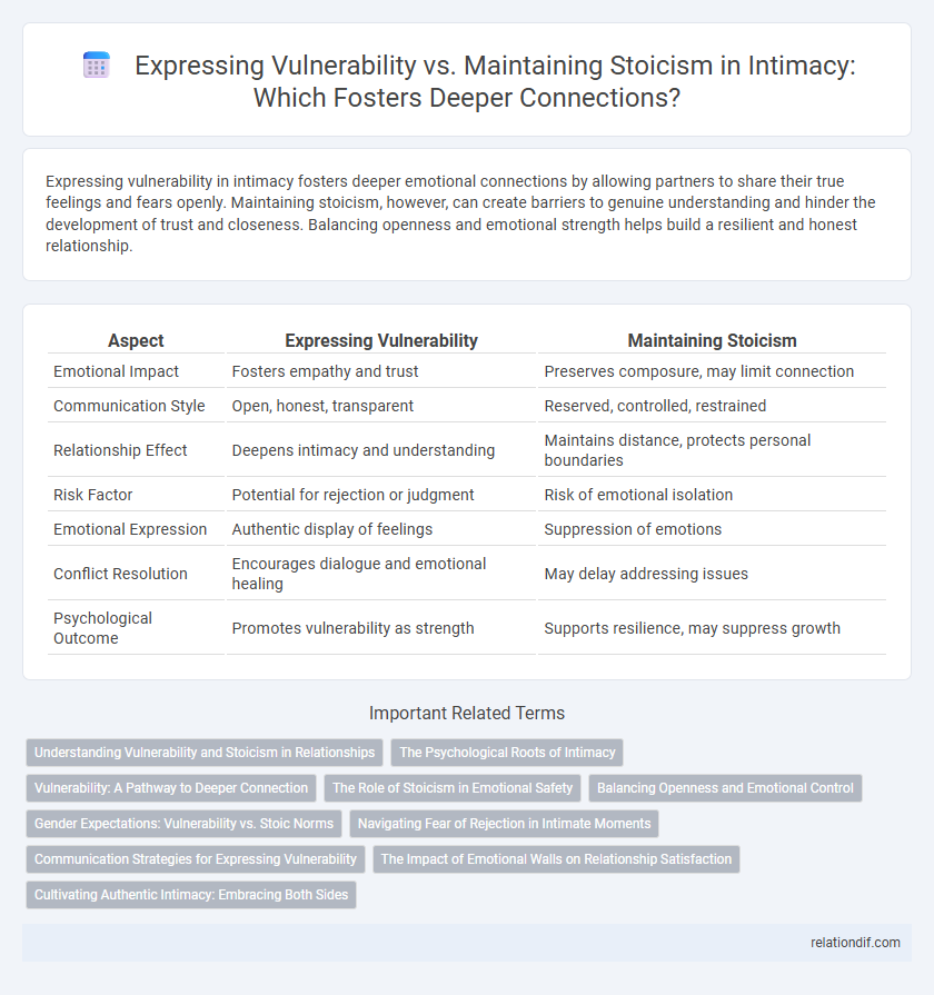 Expressing Vulnerability vs. Maintaining Stoicism in Intimacy: Which Fosters Deeper Connections?