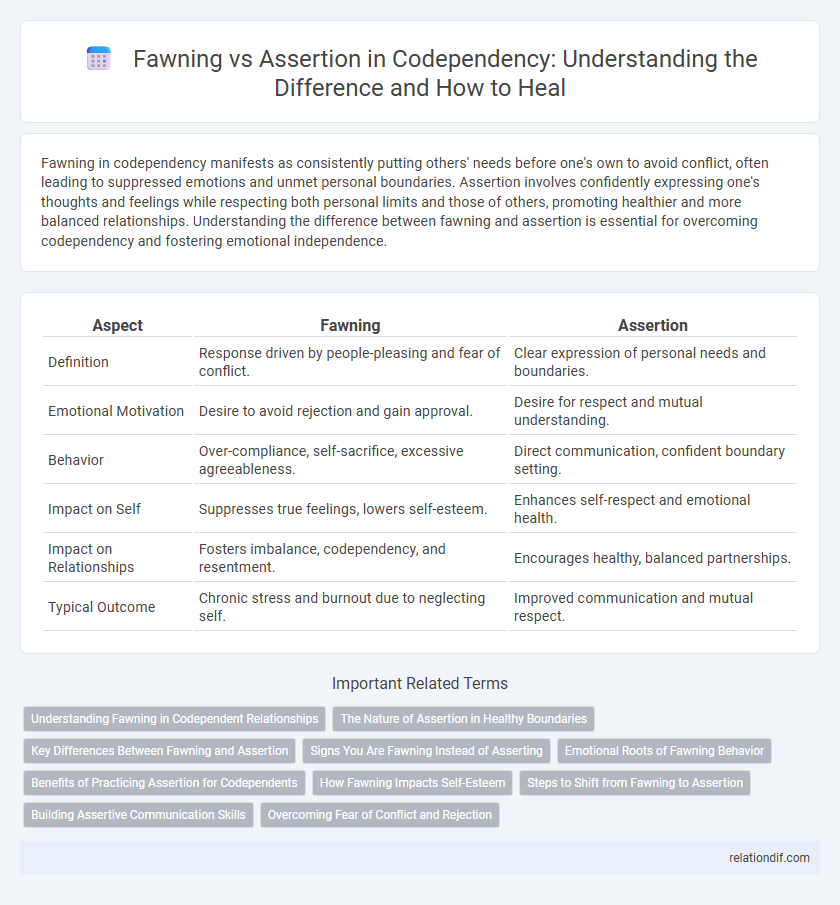 Fawning vs Assertion in Codependency: Understanding the Difference and How to Heal