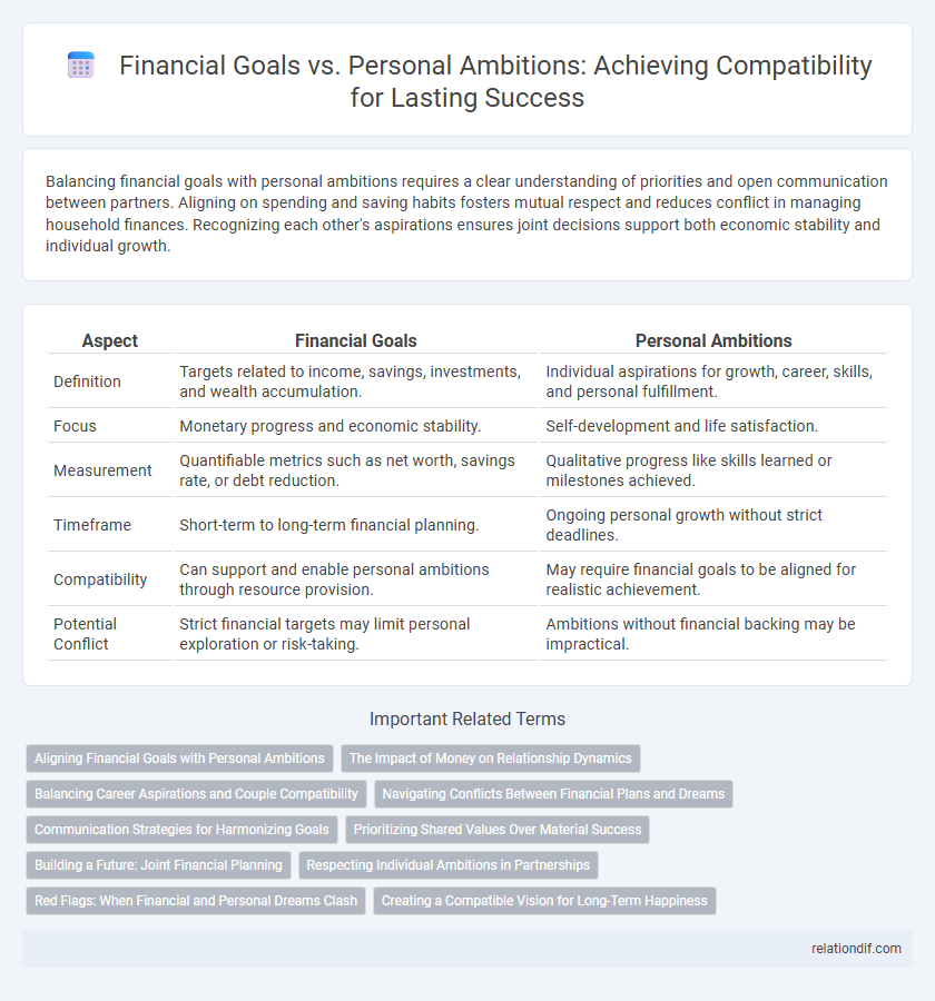 Financial Goals vs. Personal Ambitions: Achieving Compatibility for Lasting Success