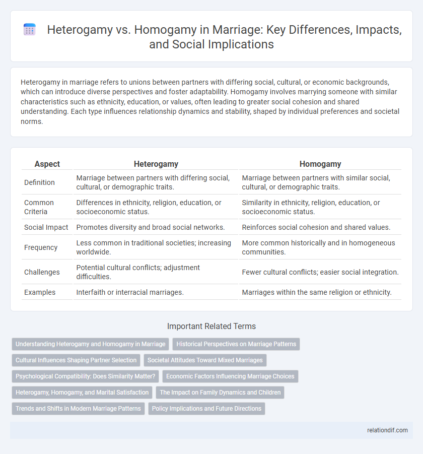 Heterogamy vs. Homogamy in Marriage: Key Differences, Impacts, and Social Implications