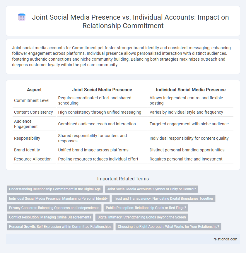 Joint Social Media Presence vs. Individual Accounts: Impact on Relationship Commitment