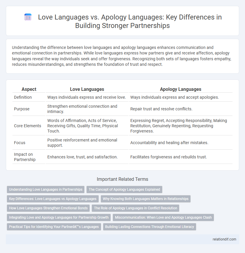 Love Languages vs. Apology Languages: Key Differences in Building Stronger Partnerships