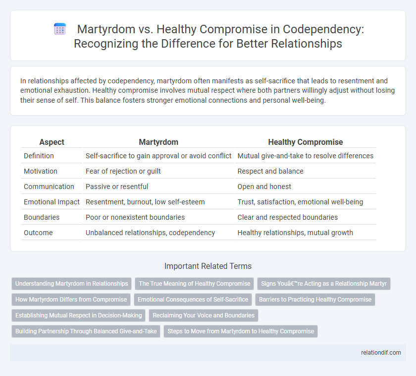 Martyrdom vs. Healthy Compromise in Codependency: Recognizing the Difference for Better Relationships