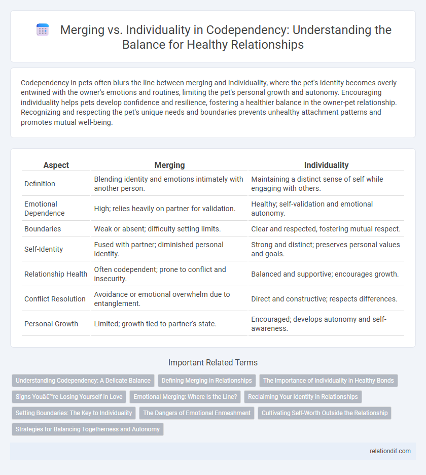 Merging vs. Individuality in Codependency: Understanding the Balance for Healthy Relationships