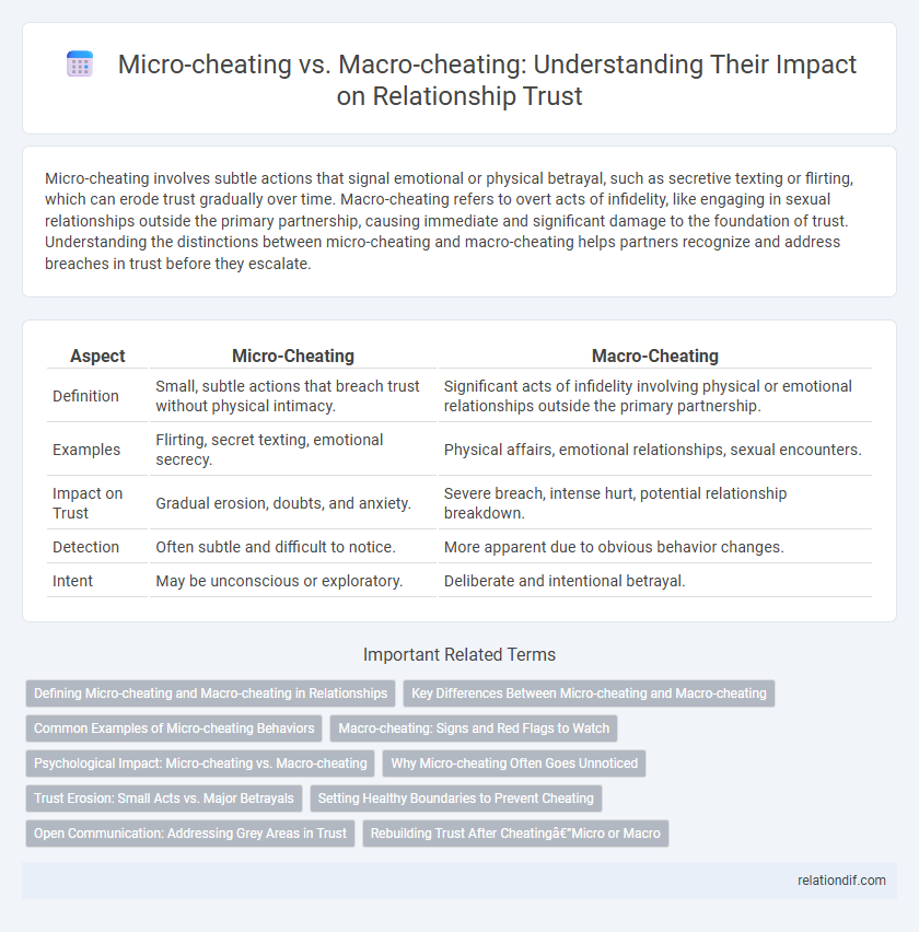 Micro-cheating vs. Macro-cheating: Understanding Their Impact on Relationship Trust