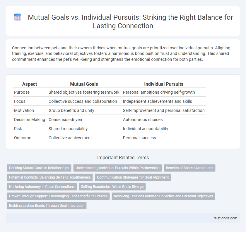 Mutual Goals vs. Individual Pursuits: Striking the Right Balance for Lasting Connection