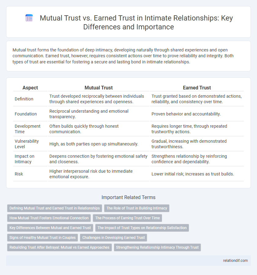 Mutual Trust vs. Earned Trust in Intimate Relationships: Key Differences and Importance