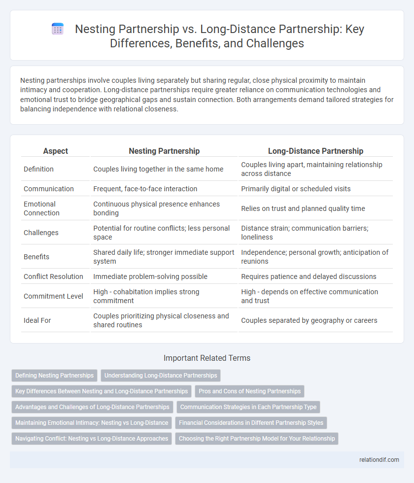 Nesting Partnership vs. Long-Distance Partnership: Key Differences, Benefits, and Challenges
