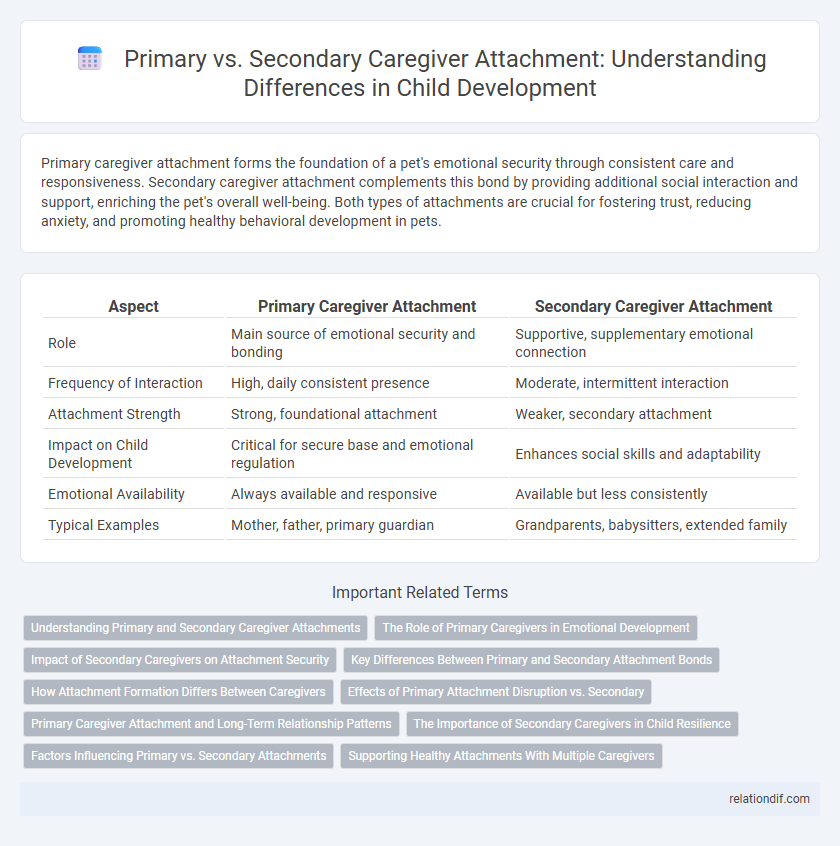 Primary vs. Secondary Caregiver Attachment: Understanding Differences in Child Development