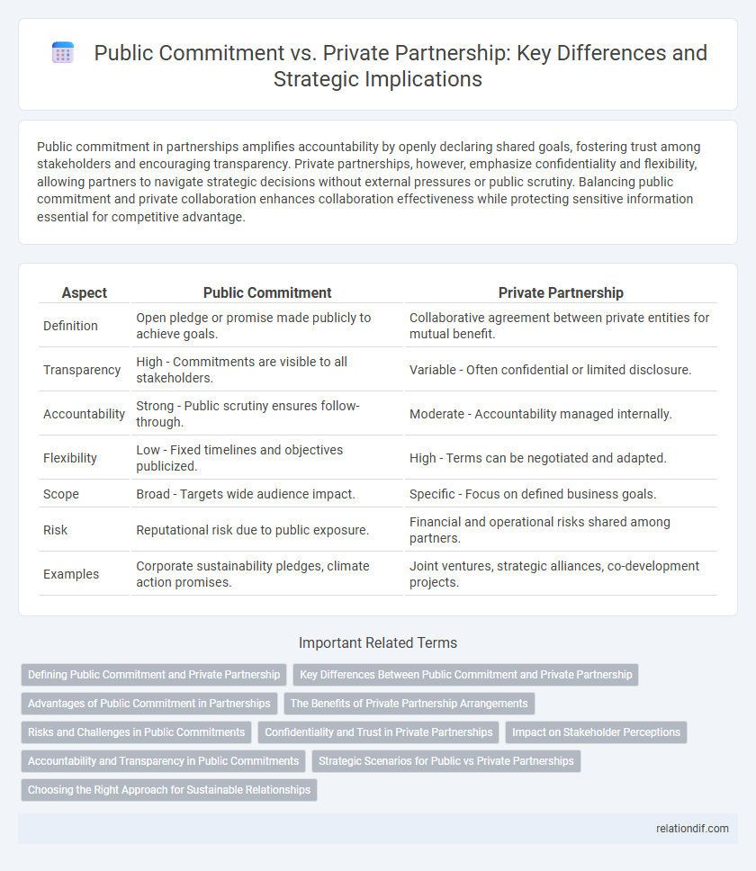 Public Commitment vs. Private Partnership: Key Differences and Strategic Implications