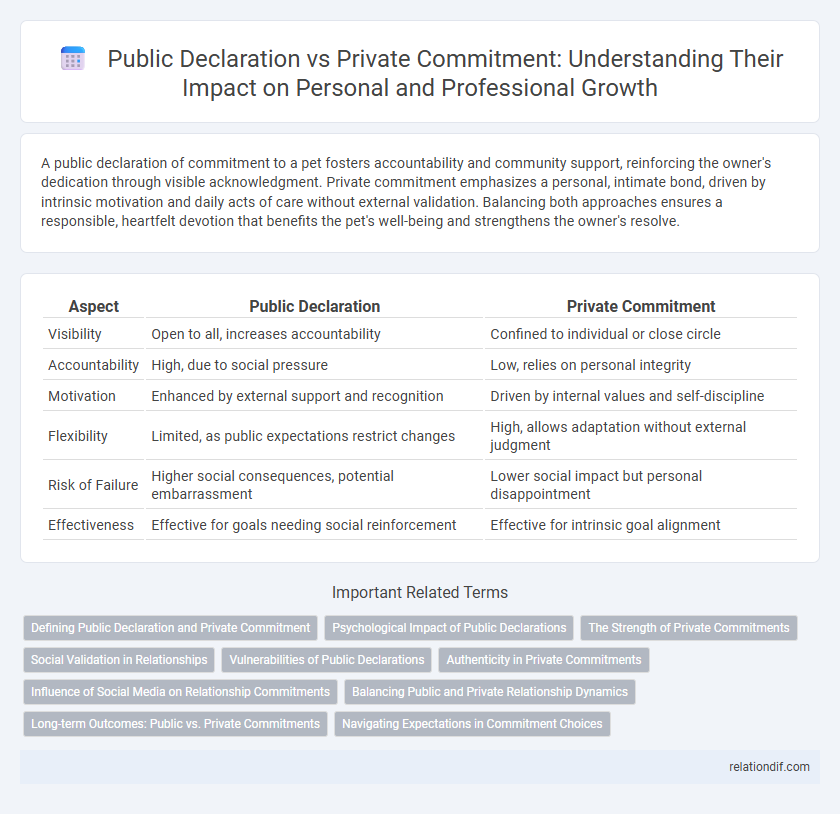 Public Declaration vs Private Commitment: Understanding Their Impact on Personal and Professional Growth