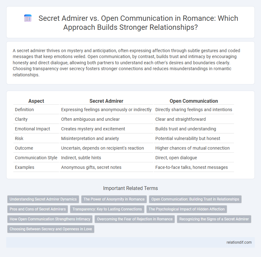 Secret Admirer vs. Open Communication in Romance: Which Approach Builds Stronger Relationships?