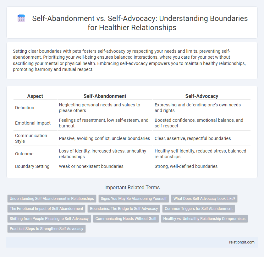 Self-Abandonment vs. Self-Advocacy: Understanding Boundaries for Healthier Relationships