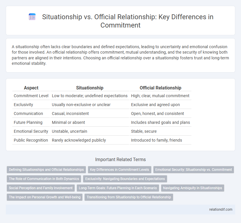 Situationship vs. Official Relationship: Key Differences in Commitment
