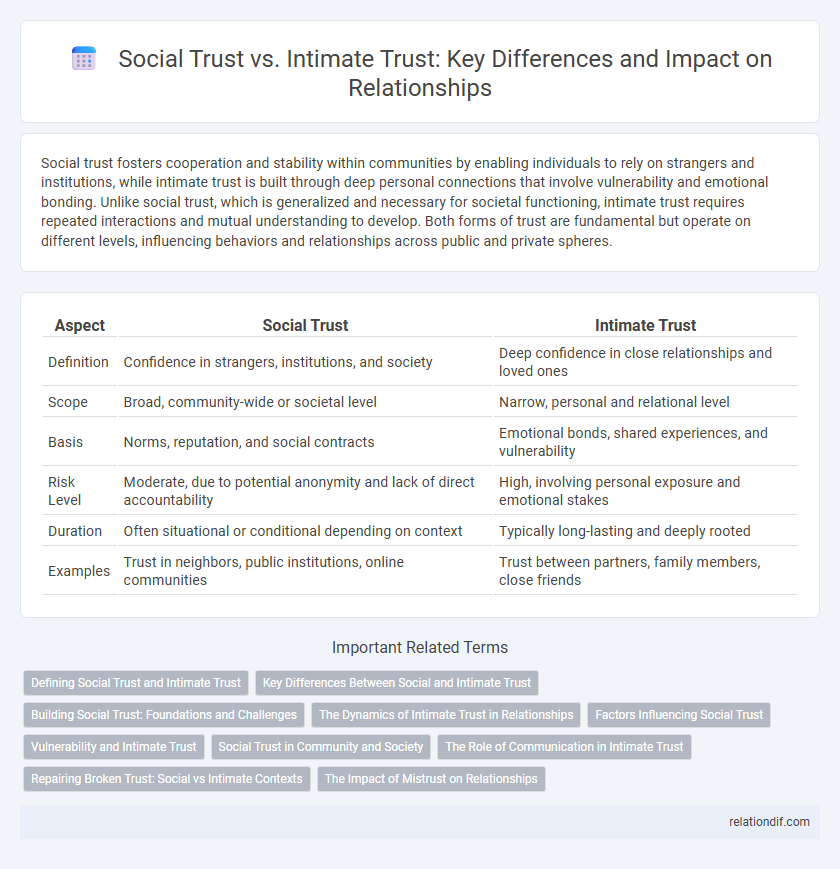 Social Trust vs. Intimate Trust: Key Differences and Impact on Relationships