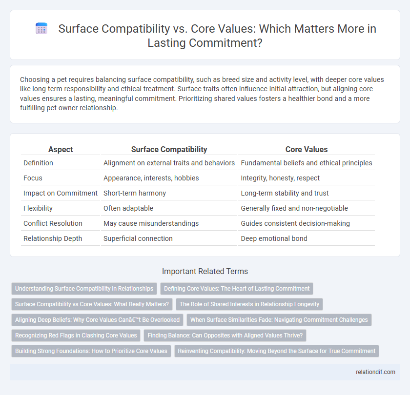 Surface Compatibility vs. Core Values: Which Matters More in Lasting Commitment?