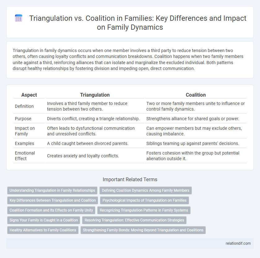Triangulation vs. Coalition in Families: Key Differences and Impact on Family Dynamics