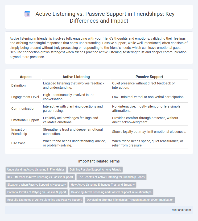Active Listening vs. Passive Support in Friendships: Key Differences and Impact