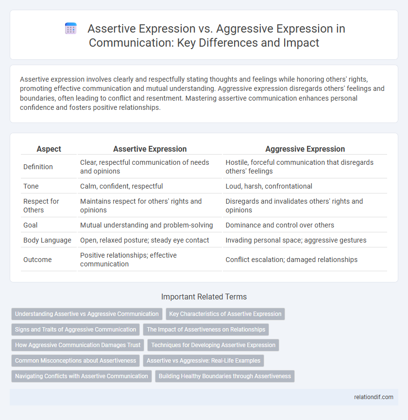 Assertive Expression vs. Aggressive Expression in Communication: Key Differences and Impact