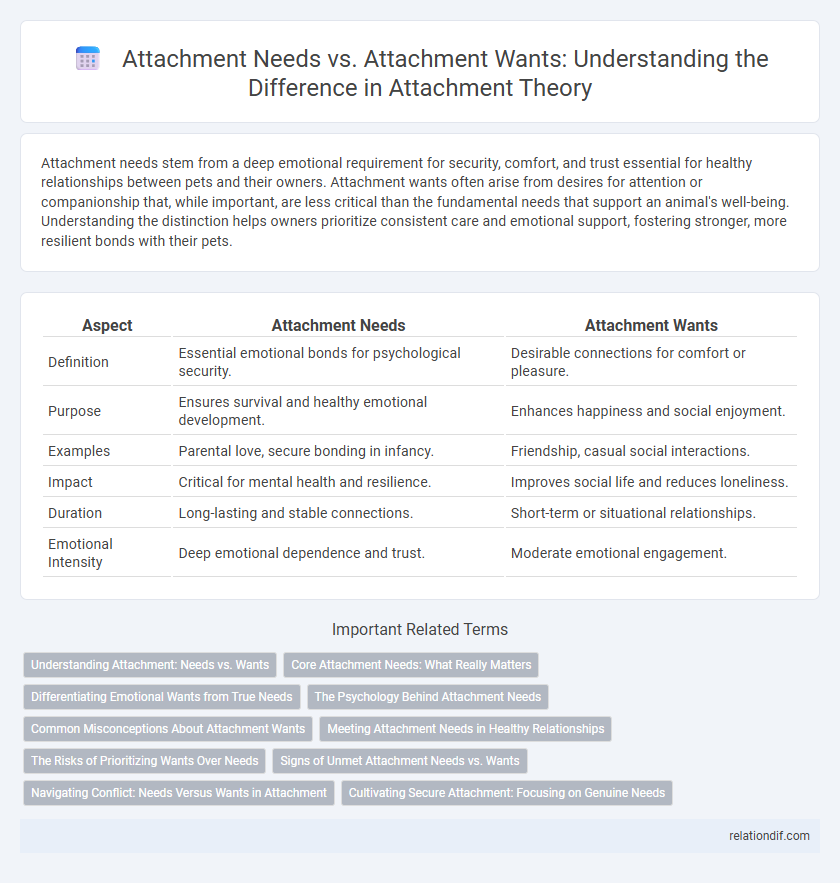 Attachment Needs vs. Attachment Wants: Understanding the Difference in Attachment Theory
