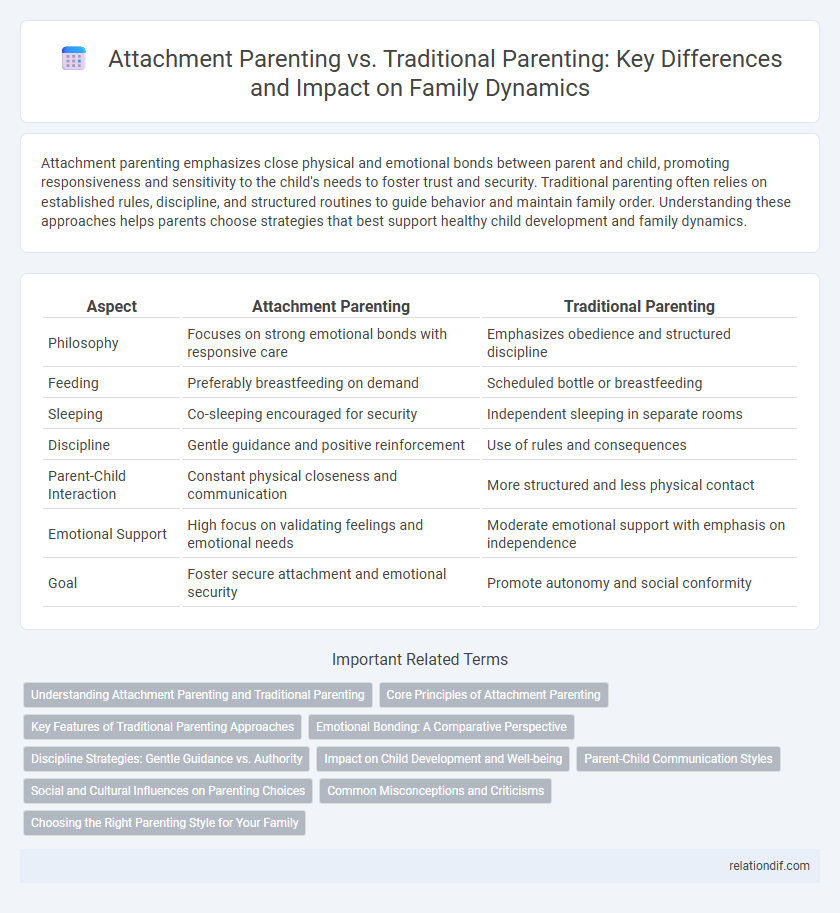 Attachment Parenting vs. Traditional Parenting: Key Differences and Impact on Family Dynamics