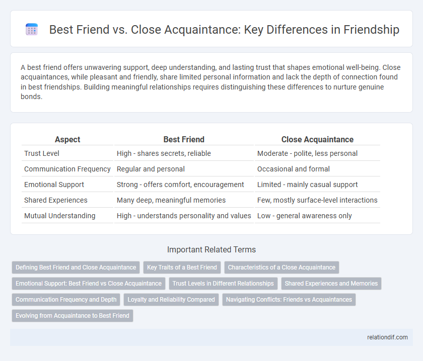 Best Friend vs. Close Acquaintance: Key Differences in Friendship