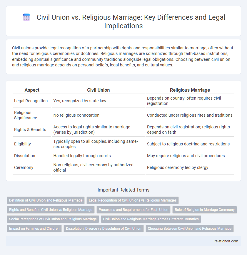Civil Union vs. Religious Marriage: Key Differences and Legal Implications