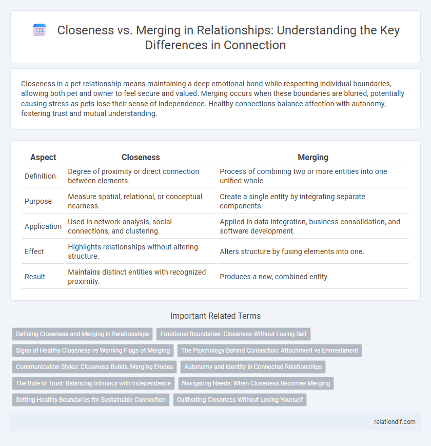 Closeness vs. Merging in Relationships: Understanding the Key Differences in Connection