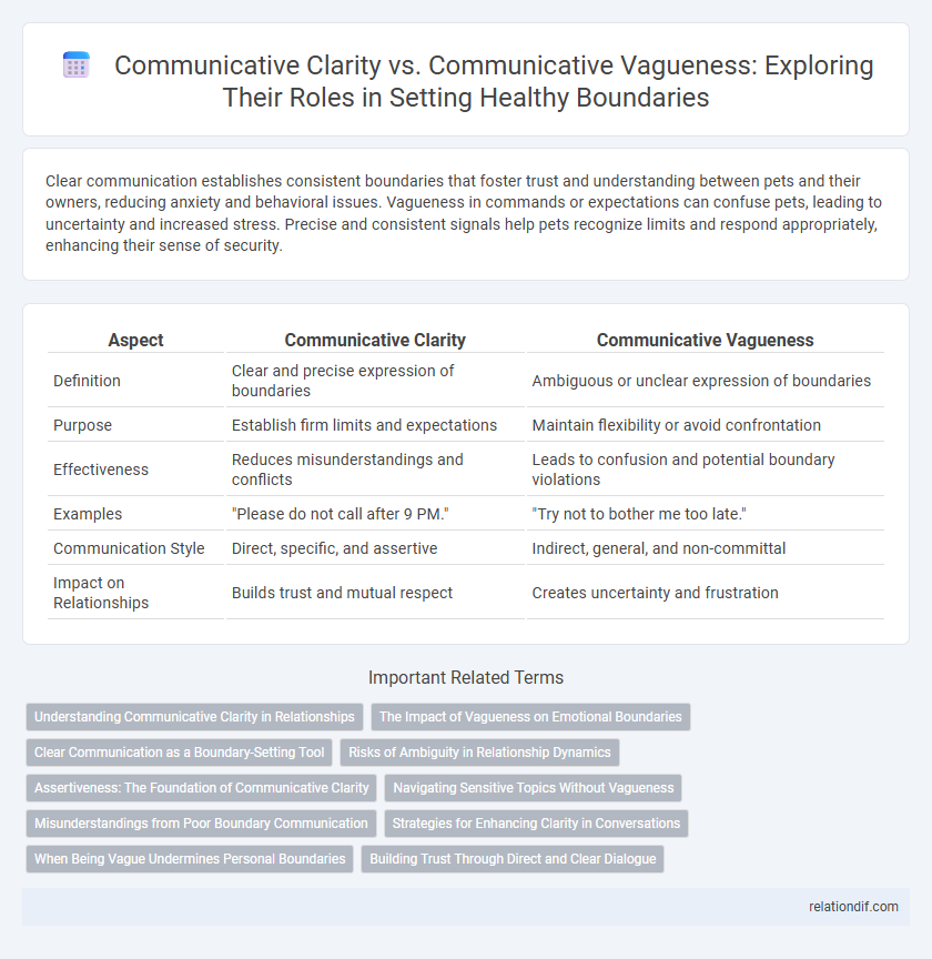 Communicative Clarity vs. Communicative Vagueness: Exploring Their Roles in Setting Healthy Boundaries