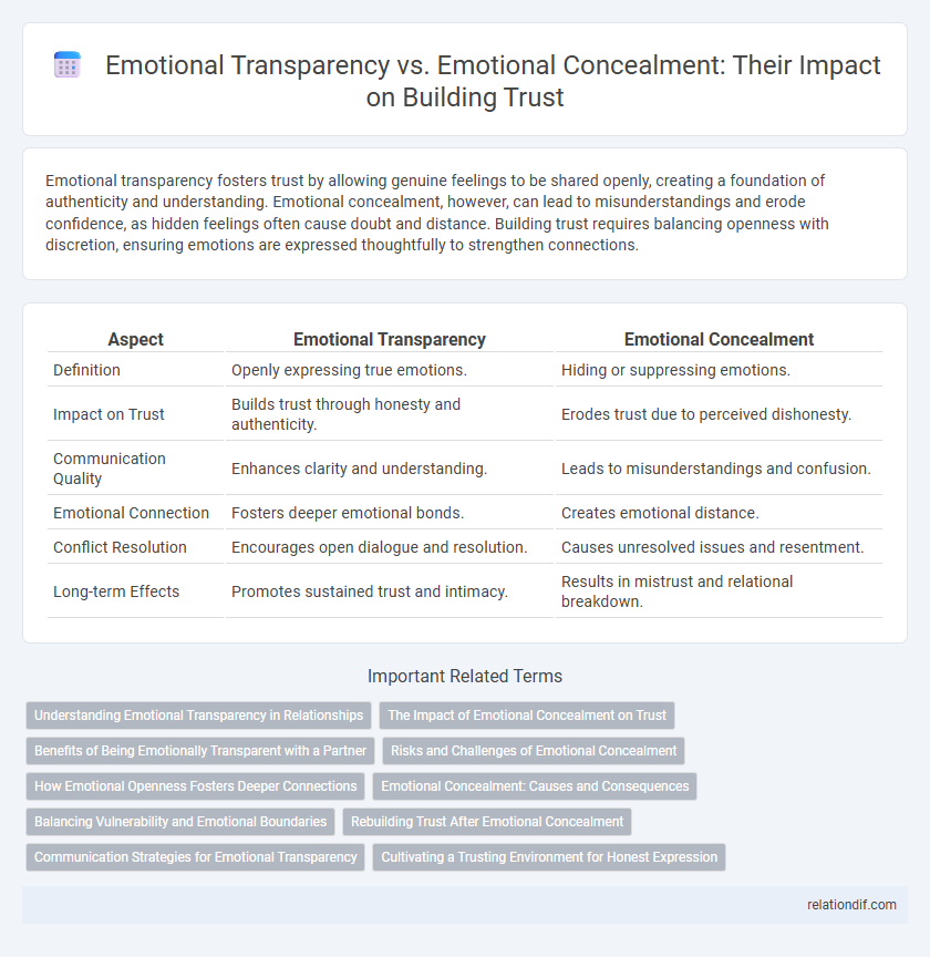 Emotional Transparency vs. Emotional Concealment: Their Impact on Building Trust