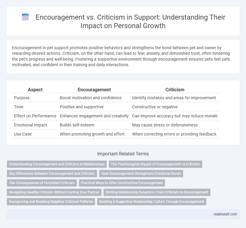Encouragement vs. Criticism in Support: Understanding Their Impact on Personal Growth
