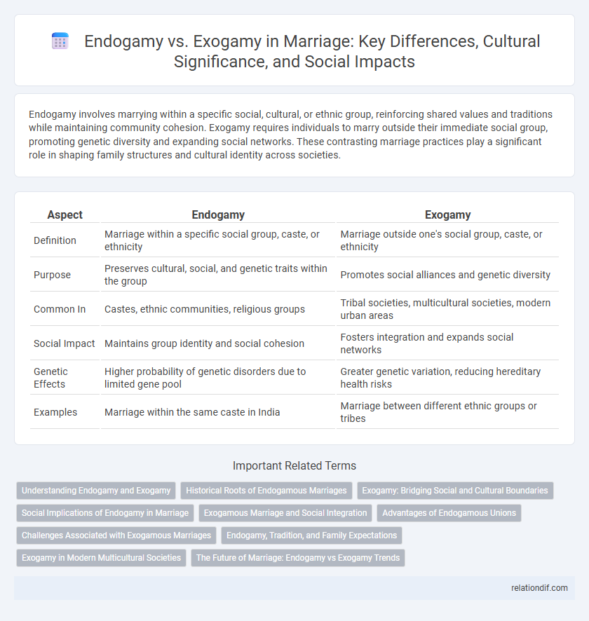 Endogamy vs. Exogamy in Marriage: Key Differences, Cultural Significance, and Social Impacts