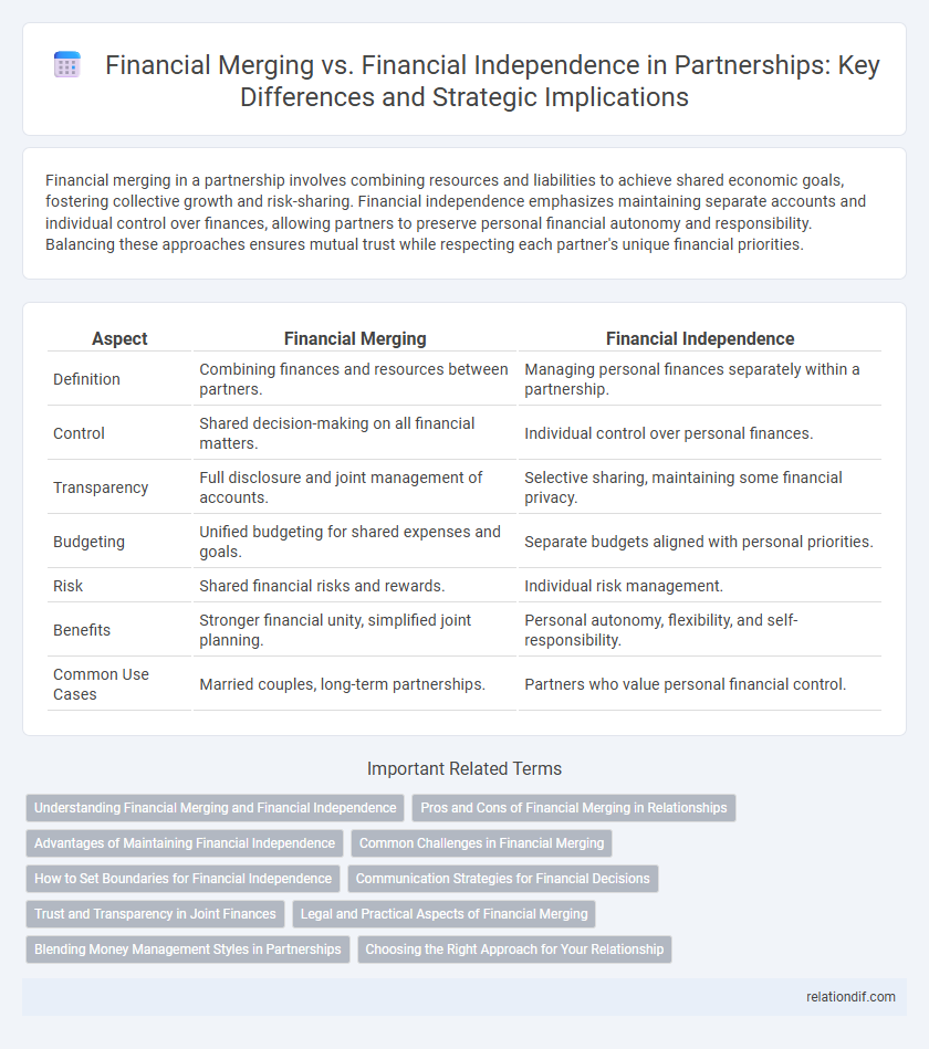 Financial Merging vs. Financial Independence in Partnerships: Key Differences and Strategic Implications