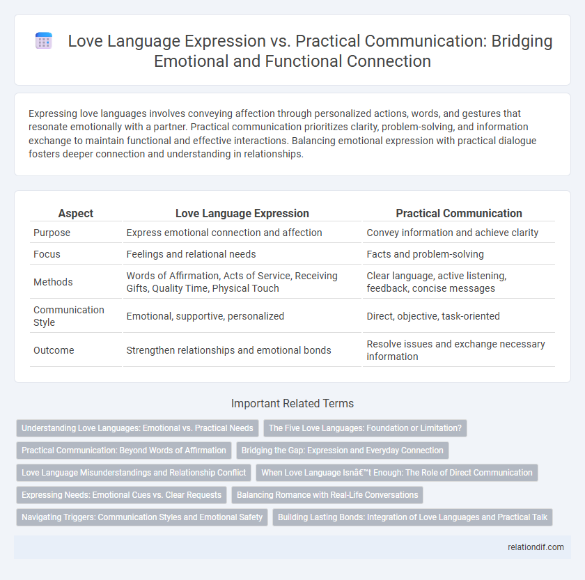 Love Language Expression vs. Practical Communication: Bridging Emotional and Functional Connection