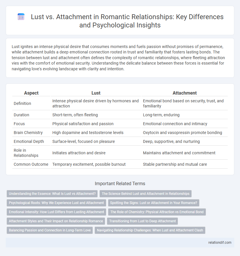 Lust vs. Attachment in Romantic Relationships: Key Differences and Psychological Insights