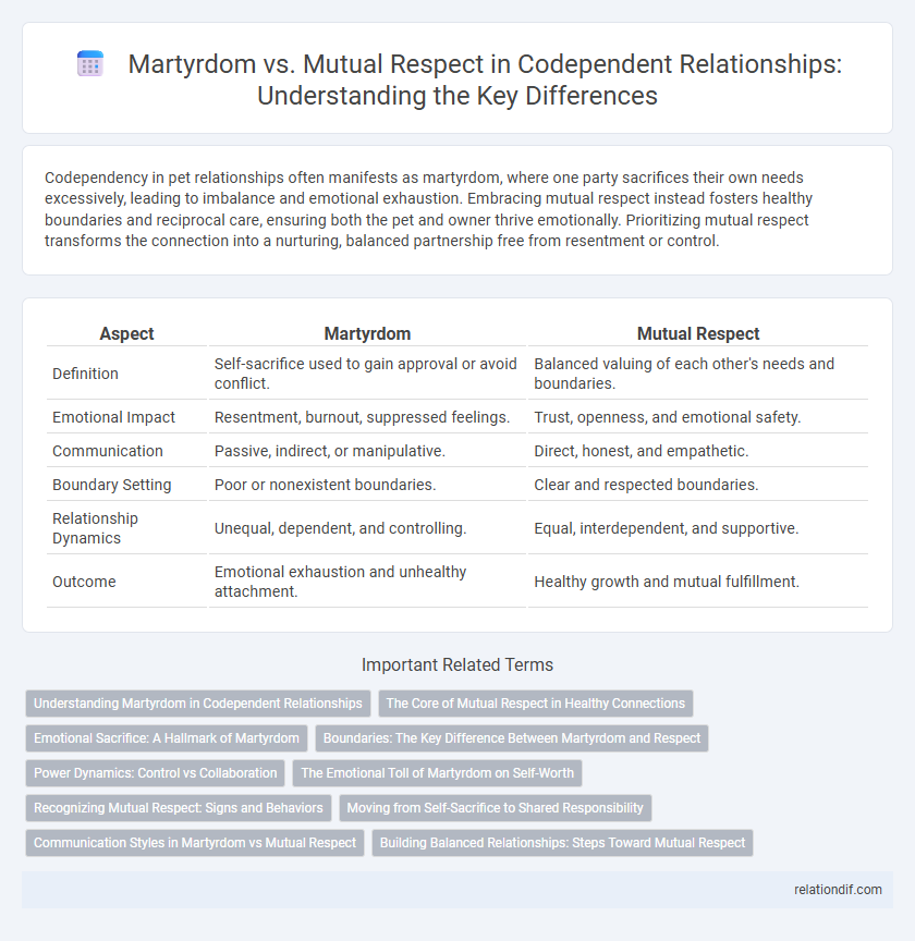 Martyrdom vs. Mutual Respect in Codependent Relationships: Understanding the Key Differences