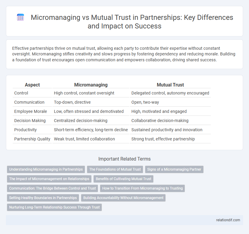 Micromanaging vs Mutual Trust in Partnerships: Key Differences and Impact on Success