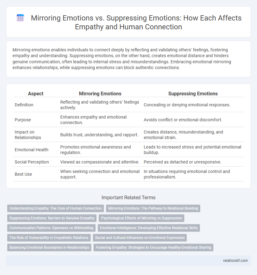 Mirroring Emotions vs. Suppressing Emotions: How Each Affects Empathy and Human Connection