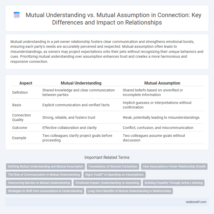Mutual Understanding vs. Mutual Assumption in Connection: Key Differences and Impact on Relationships